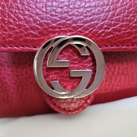 Gucci Wallet Red Calf Leather - Picture 5 of 6